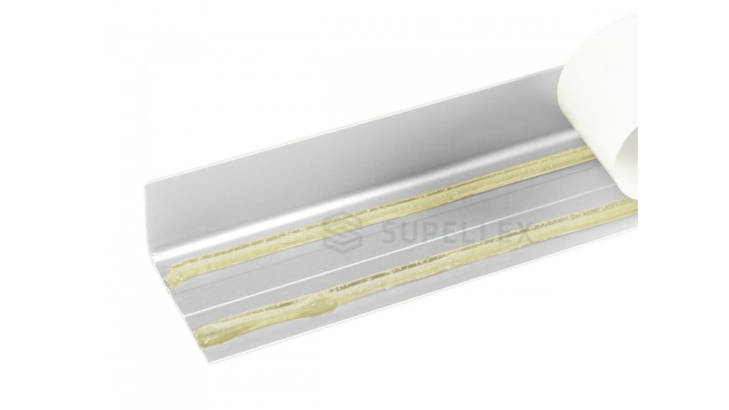 Schodová lišta samolepící Profilteam – Inox E07, 25 × 20 × 1200 mm