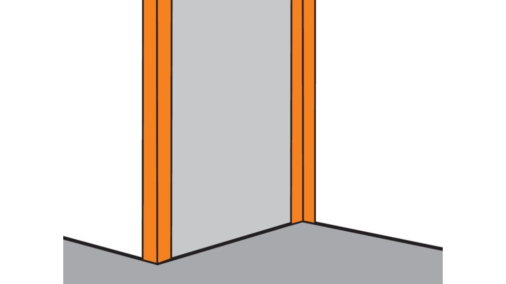 PVC ochranný roh na zeď Profilteam – Bílý, 40 × 40 × 2700 mm