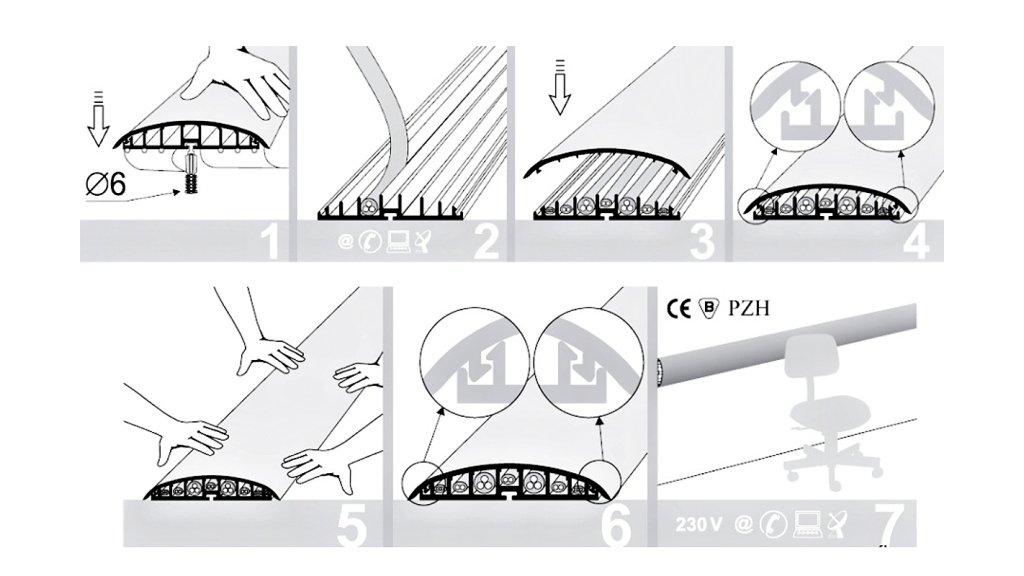 Přechodová lišta pro kabely Volta – Dub G3, 74 × 2000 mm