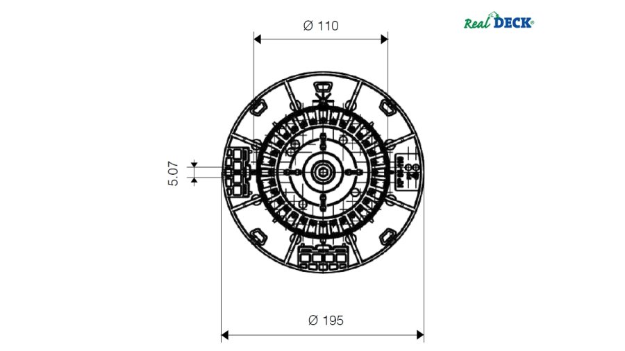 Rektifikační terč pro terasy AP 110–202 mm – Real DECK