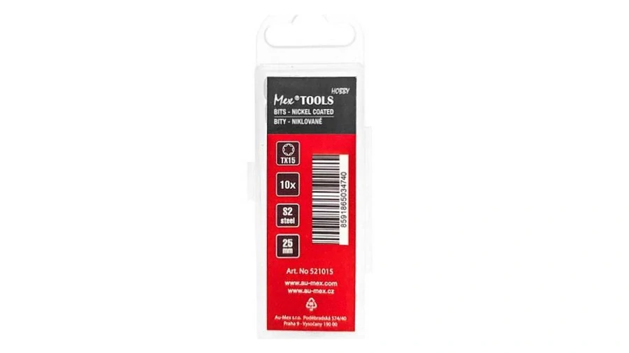 Bity niklované 25 mm / TX15 – 10 ks – MEX-TOOLS Hobby