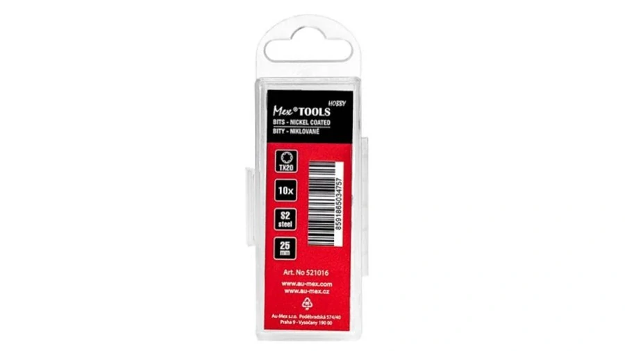 Bity niklované 25 mm / TX20 – 10 ks – MEX-TOOLS Hobby