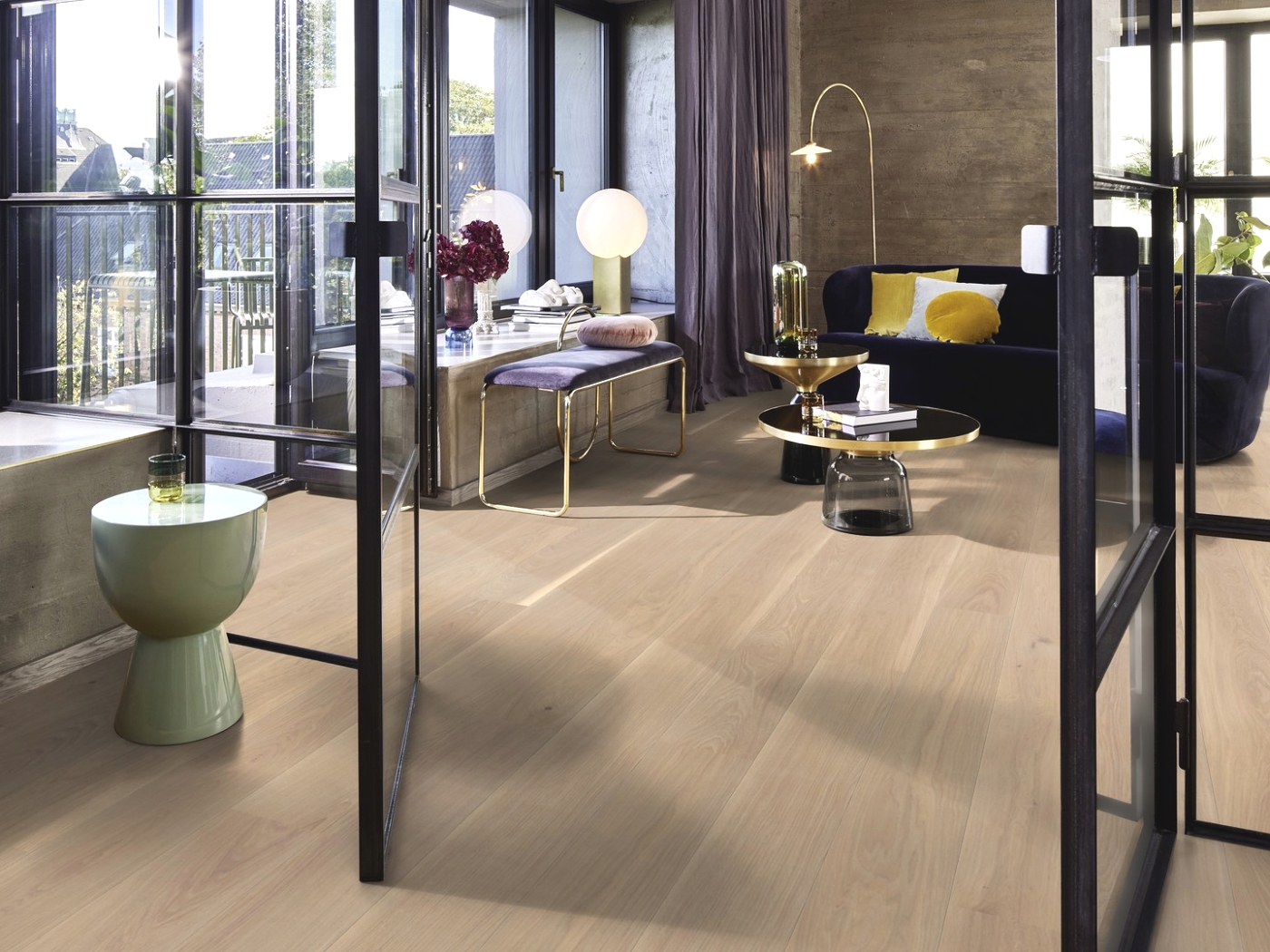 Boen Dub Andante dřevěná podlaha bílý matný lak 209*2200