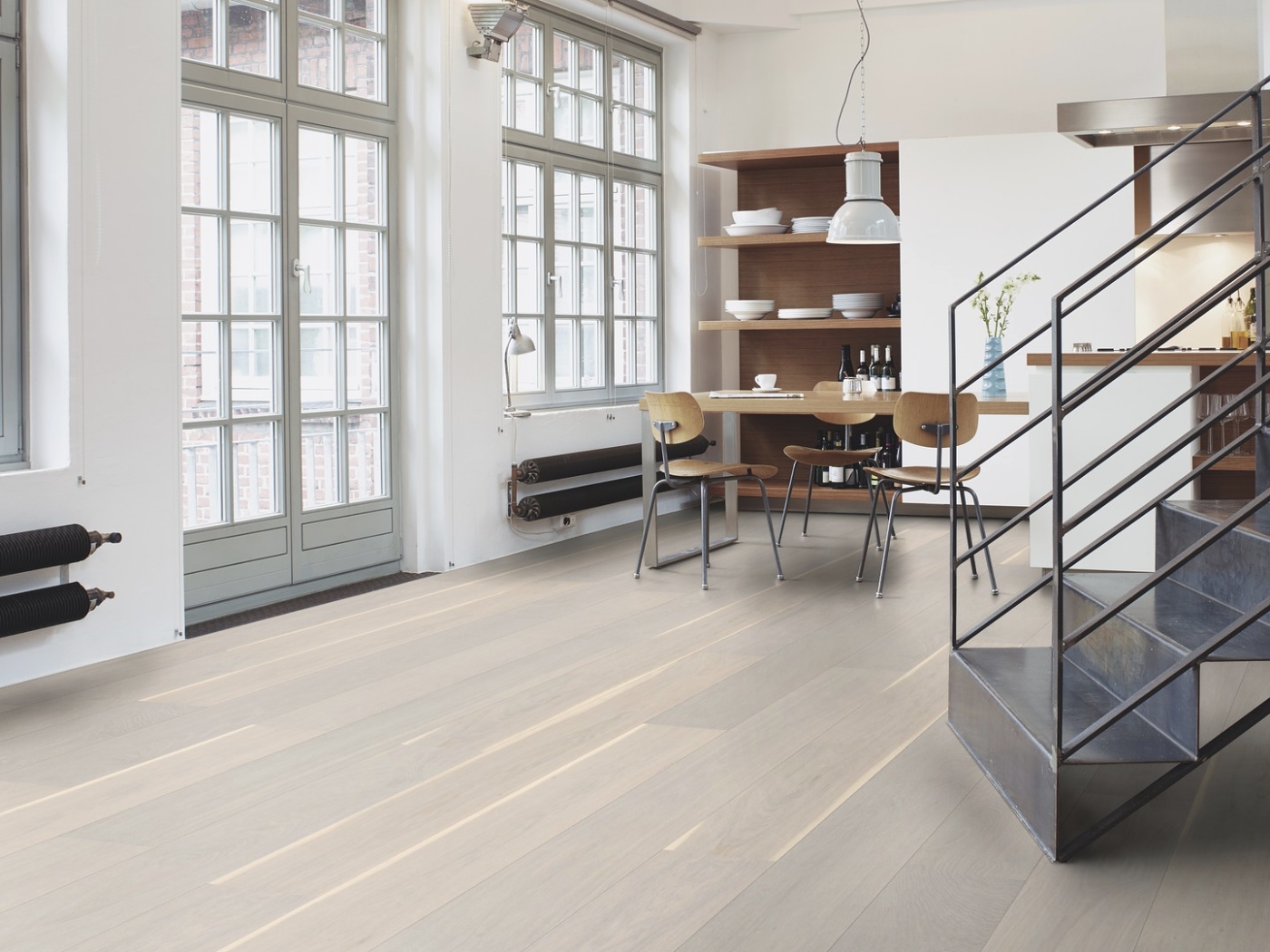 Boen Dub Andante White dřevěná podlaha bílý super matný lak 209*2200