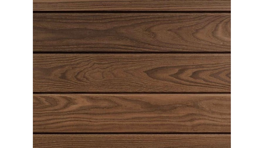 Terasové prkno Jasan Thermowood Clip 20 × 140 × 2700 mm – hladká strana