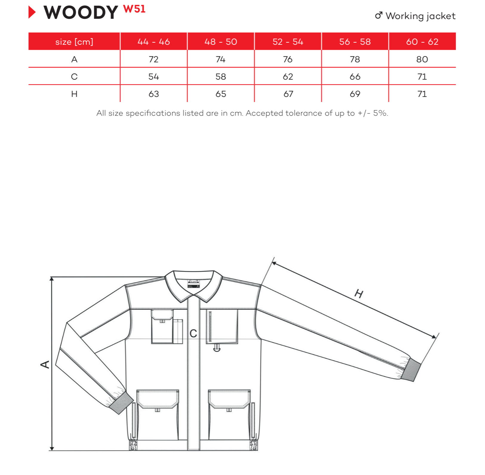 Pracovní bunda pánská WOODY