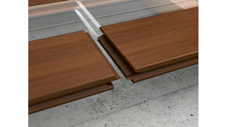 Terasové prkno Jasan Thermowood Clip 20 × 140 × 2400 mm – hladká strana
