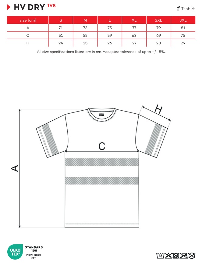 Tričko unisex HV Dry