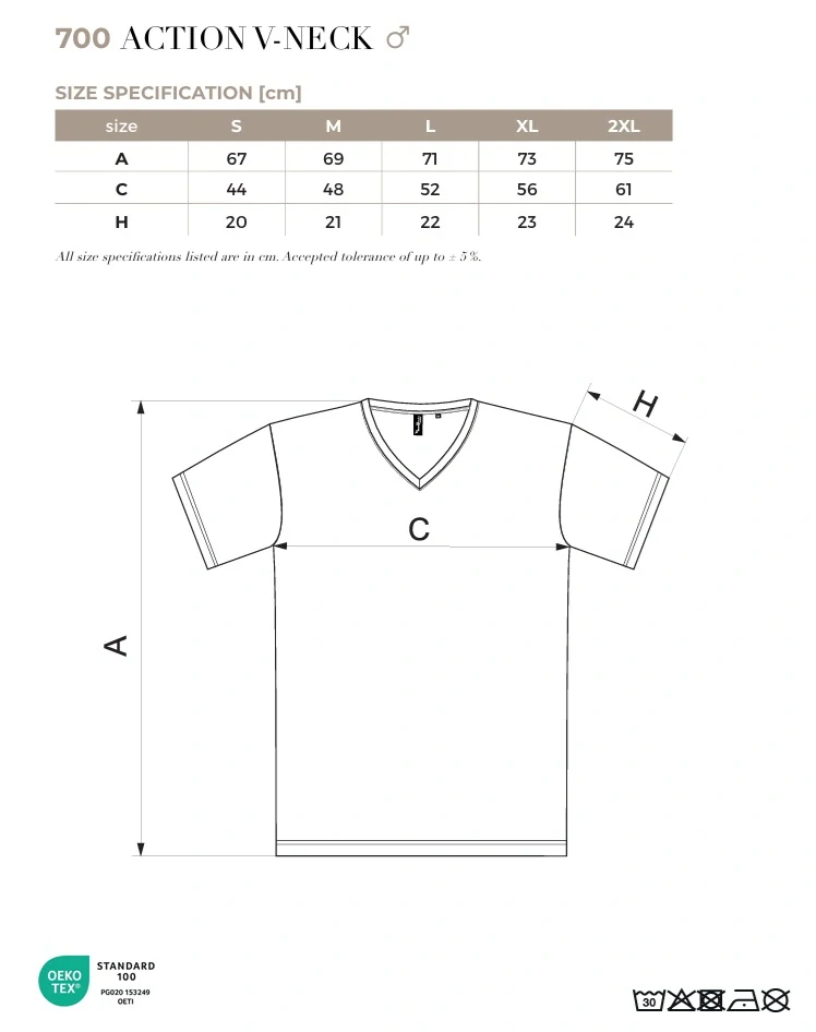 Tričko pánské Action V-neck