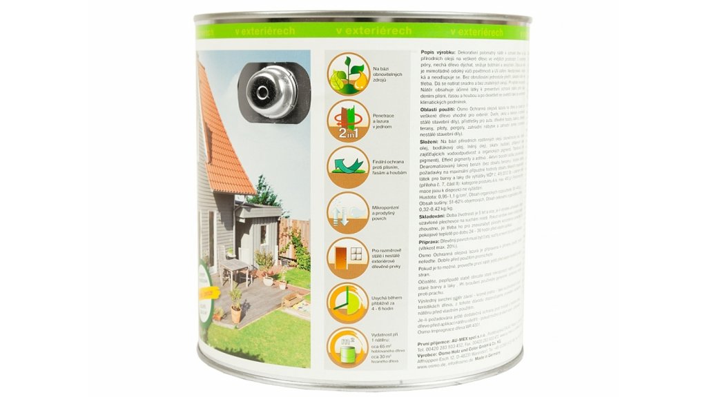 OSMO 906 Perlově šedá olejová lazura polomat 0,75 l